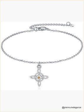 Sterling Silver Celtic Knot Bracelet with Mustard Seed Charm Christian Faith